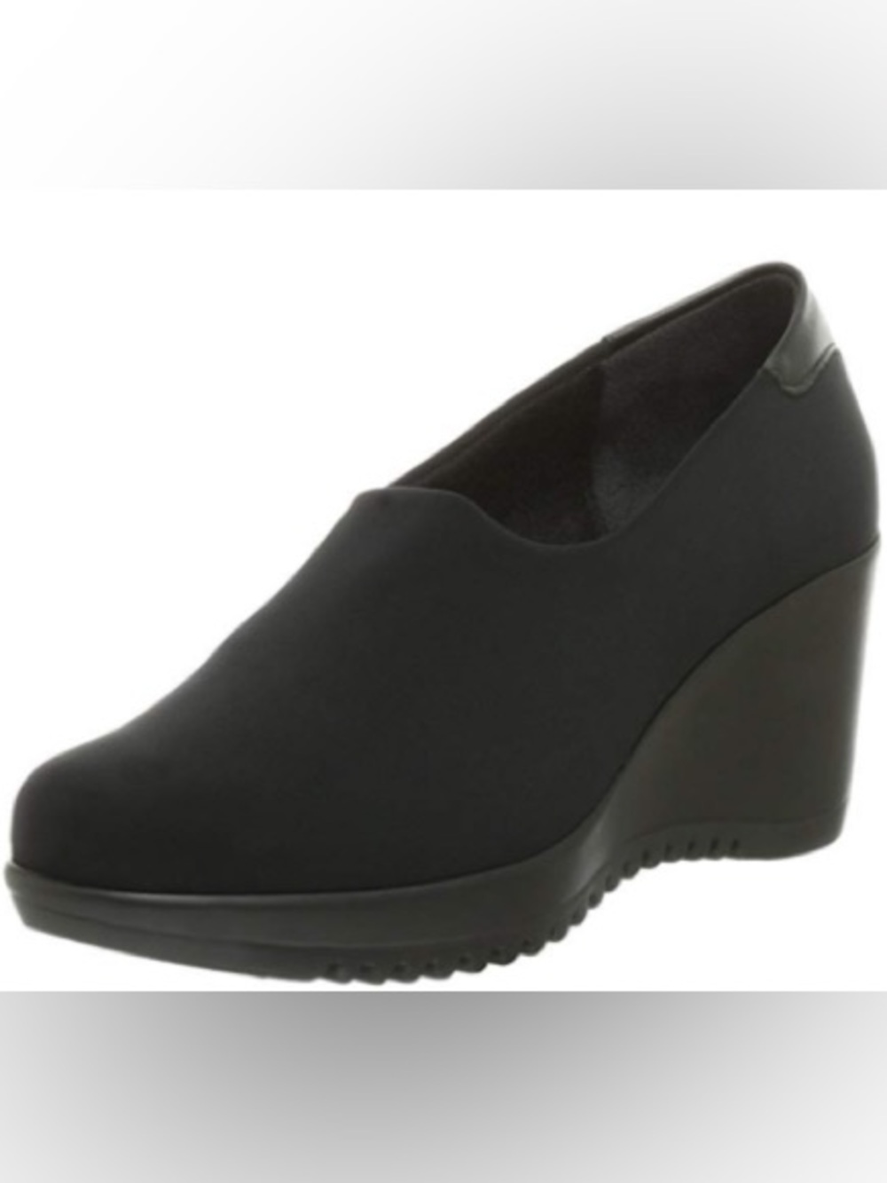 La Canadienne Black Platform Wedges Gina Size 7